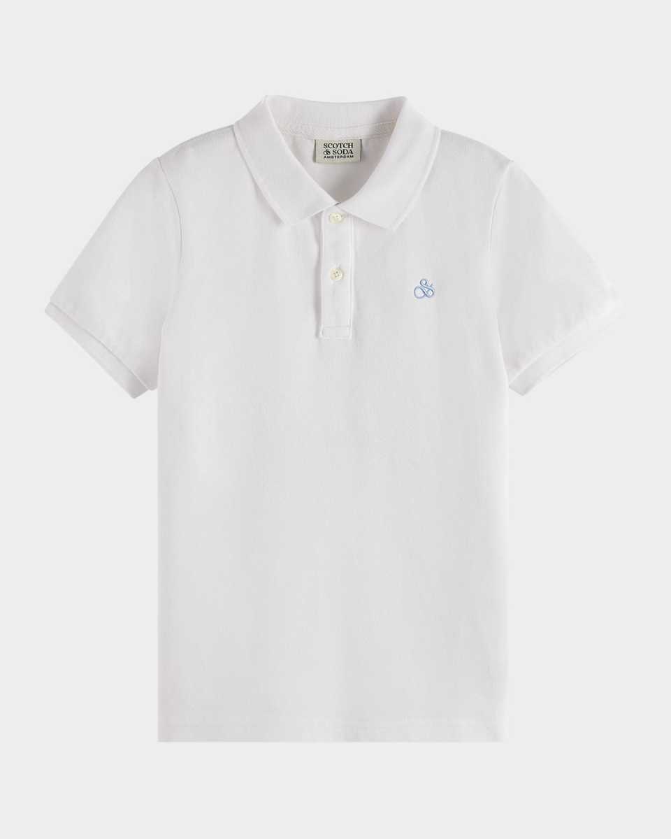 Boy's Core Garment-Dyed Cotton Pique Polo Shirt, Size 4-12